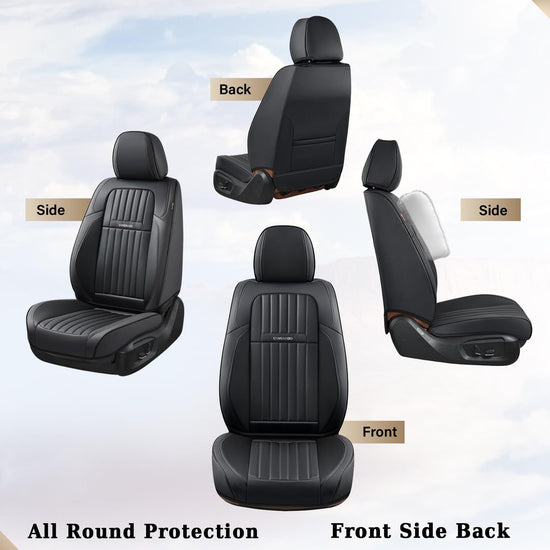 Coverado seat covers — waterproof nappa leather car seat covers for front seats