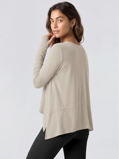 Shirt — Long sleeve with thumb holes for women by ODODOS