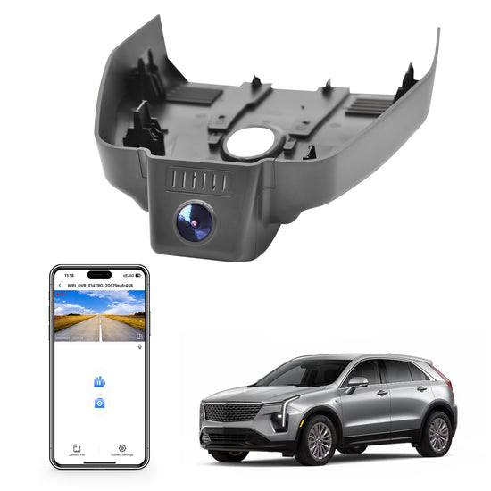Mangoal 4K dash cam with UHD 2160P video and WiFi for Cadillac XT4 2024 2025