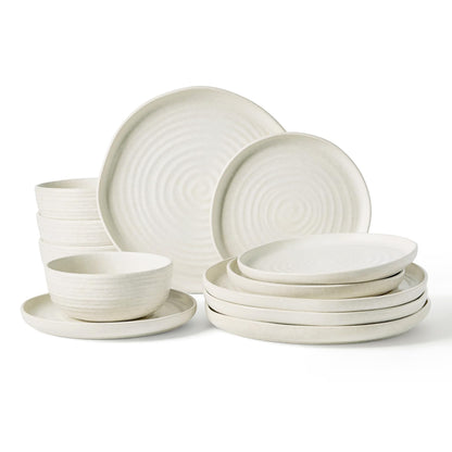 Famiware dinnerware set - Milkyway collection with 12, 18, or 24 pieces