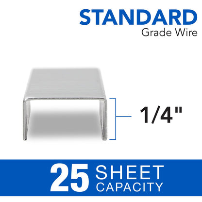 Swingline staples — standard 1/4 inch length, 5000 per box, 210 per strip