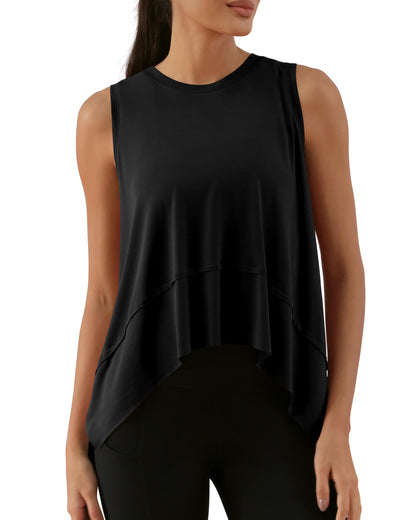 Shirt — Modal soft sleeveless cropped top for women by ODODOS