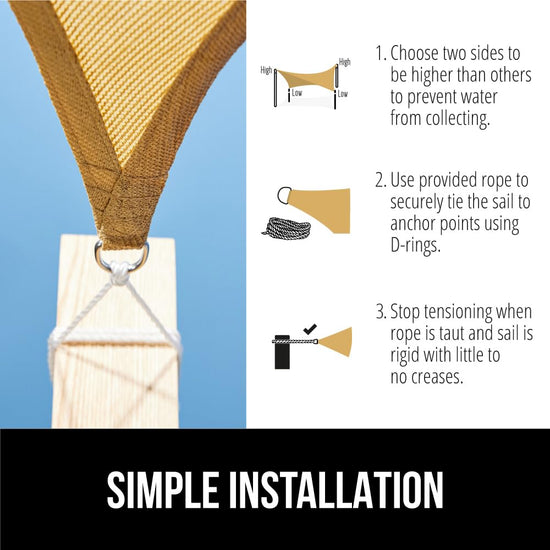 Shade sail — Heavy duty UV protection and breathable design by Gorilla Grip