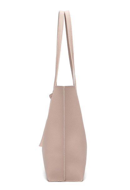 Dreubea women's tote handbag — soft faux leather with tassel detail