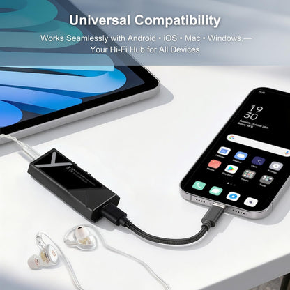 Surfans X10 headphone amplifier — portable DAC with balanced outputs and high power
