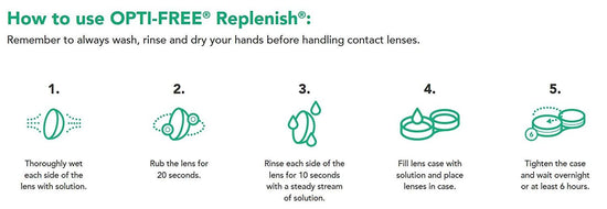 Contact lens cleaner — Multi purpose disinfecting solution with lens, 20 fl oz