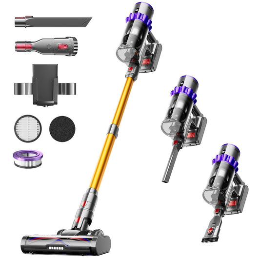 Cordless vacuum cleaner — 600W power with 65 minutes runtime and LED display