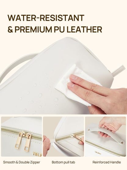 Telena cosmetic case — waterproof with large capacity and handle