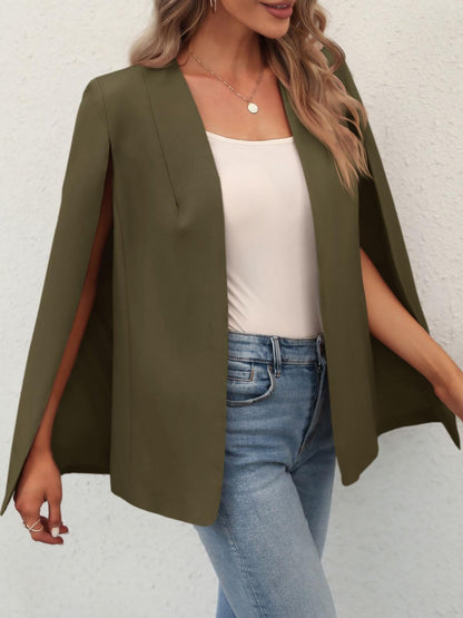 GAMISOTE women's blazer — Cape style with split sleeves and open front design