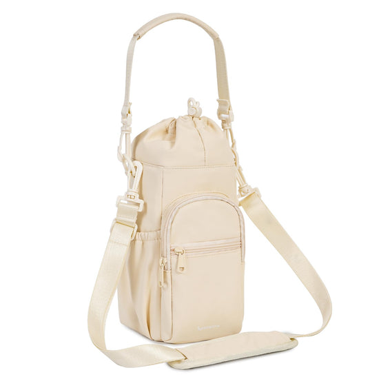 sportsnew water bottle carrier with phone pocket and crossbody strap