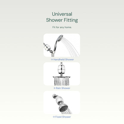 Aquabliss shower filter - reduces dry skin and improves hair and nails. Chrome finish.