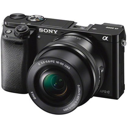 Sony Alpha a6000 digital camera with 16-50mm power zoom lens and 24.3MP sensor