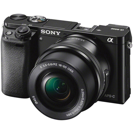 Sony Alpha a6000 digital camera with 16-50mm power zoom lens and 24.3MP sensor