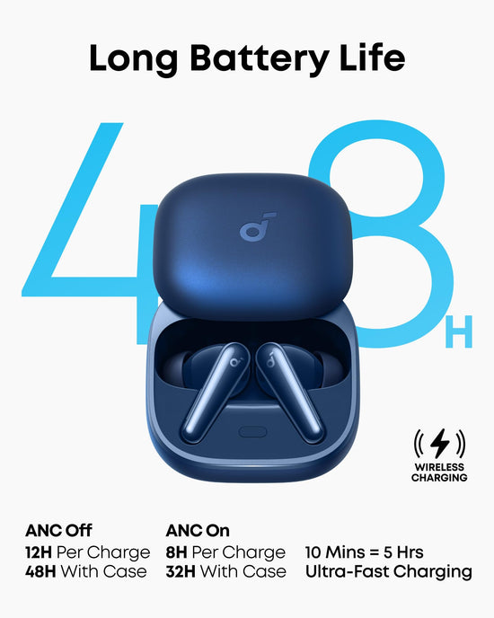 soundcore Liberty 5 headphones — noise-cancelling with real-time adaptive technology