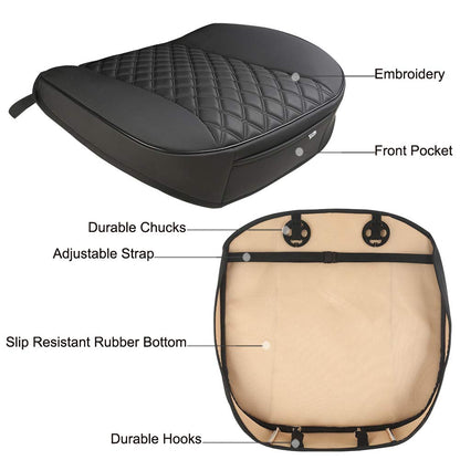Black Panther vehicle seat cover — Diamond pattern embroidery and anti-slip design