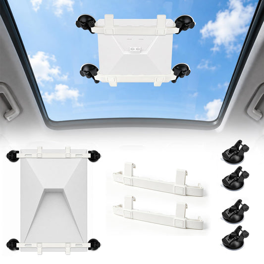 3-in-1 Car Adjustable Suction Mount for Starlink V5 4 Gen 3 Mini X White