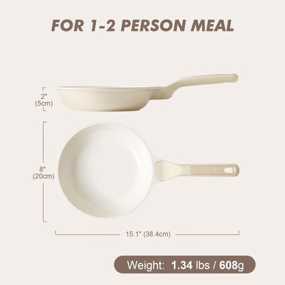 SENSARTE saute fry pan — Healthy non toxic and induction compatible design with heat resistant handle