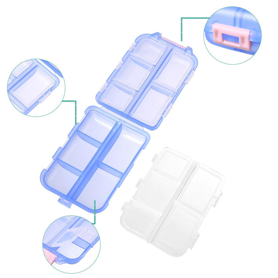 Zuihug personal pill dispenser - compact and portable design with 10 compartments