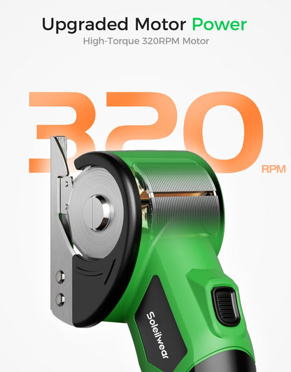 Cordless electric scissors — rechargeable with safety lock and LED light
