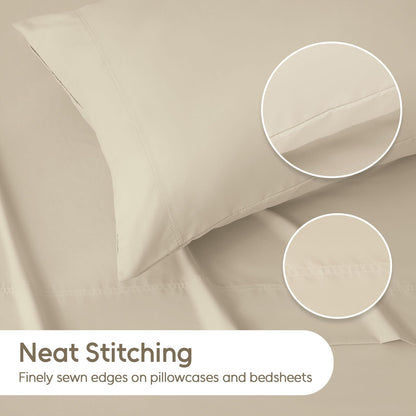 LONAVA bed linen set — hotel luxury wrinkle-free microfiber with deep pockets.