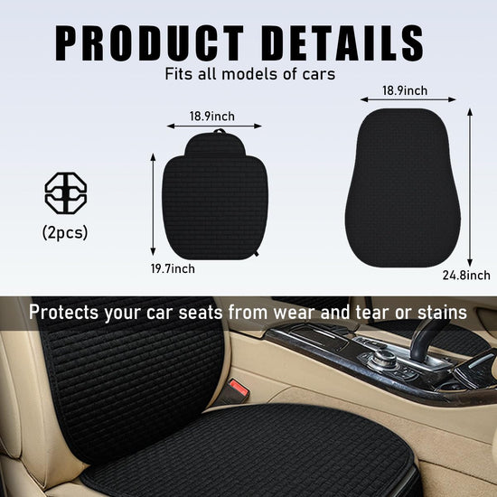 Yourkar vehicle seat cover - breathable front seat cushion and seatback cover