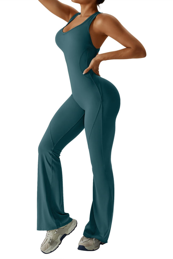 OEAK women's leotard with tummy control cutout and backless design