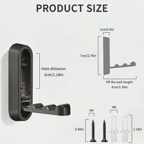 Storage hook — Foldable wall design with 40 lbs capacity for space saving