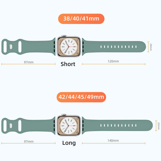 Maledan watch band — 6 pack of soft silicone sport bands for Apple Watch