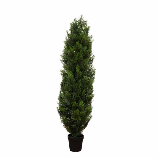 Nearly Natural artificial tree — 4ft faux cedar with nursery planter and UV resistance