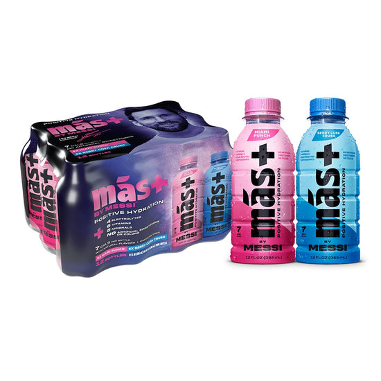 Drink flavored — Más+ by Messi Miami punch and berry multi pack 12-pack 12oz