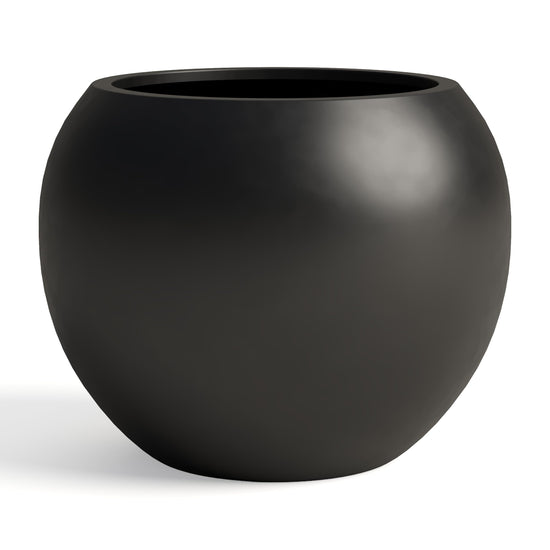 DTY planter — Premium fiberstone sphere design with drainage hole and coco mats