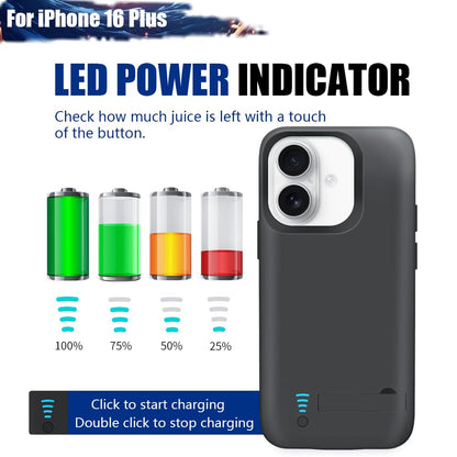 Sitong battery case - 6000mAh rechargeable extended battery for iPhone 16 Plus
