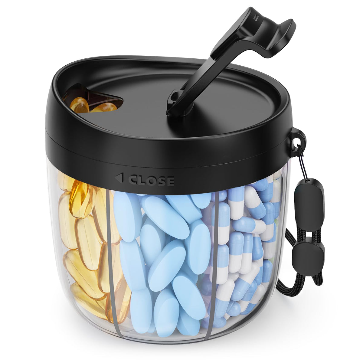 Personal pill dispenser — cute design with 7 large compartments