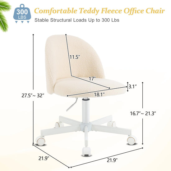 VINGLI desk chair with lumbar support and rolling swivel wheel