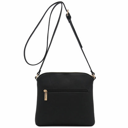 FashionPuzzle medium crossbody bag with tassel accent