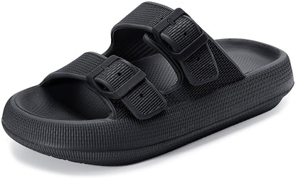 Weweya sandals — Pillow slippers with adjustable double buckle design