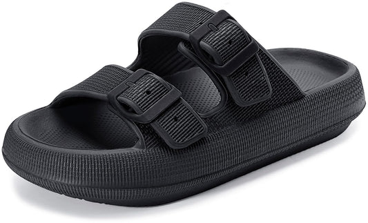 Weweya sandals — Pillow slippers with adjustable double buckle design
