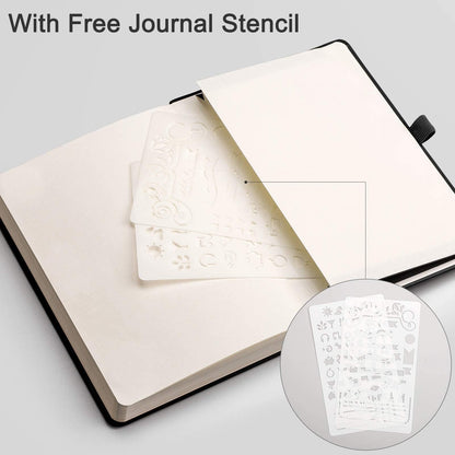 BLANK_BOOK — EMSHOI faux leather hardcover with numbered pages and college ruled grid