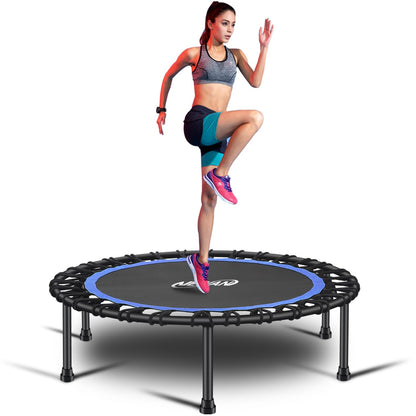 Newan trampoline – 40-48 silent fitness bungee rebounder for adults, max 330lbs limit