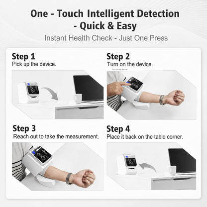 Automatic Electronic Blood Pressure Monitor, 22-40 CM Blood Pressure Cuff, 3 Users*199 Memories, Arm Blood Pressure Monitors for Home Use, Backlit Large LED Screen, BP Monitor (White Silver)