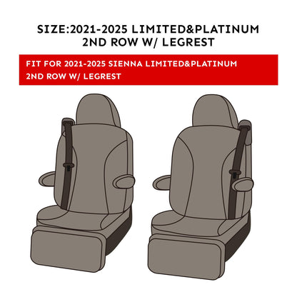 coverdream Sienna seat covers - Custom fit waterproof faux leather for 2021-2026 Toyota Sienna 7-seater