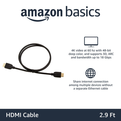 Electronic cable — Amazon Basics high-speed 4K Ultra HD HDMI 2.0 cable