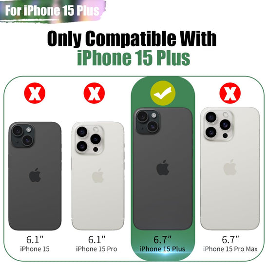 Sitong battery case — 5000mAh rechargeable for iPhone 15 Plus, black