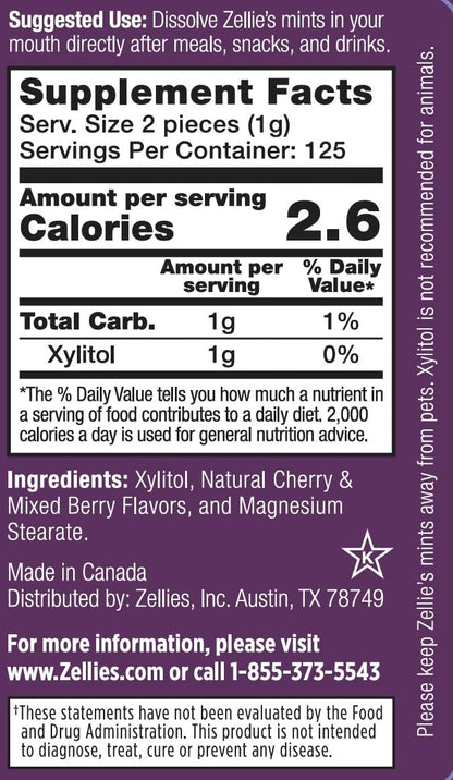 Zellie's xylitol breath mints — sugar-free, gluten-free and vegan options available