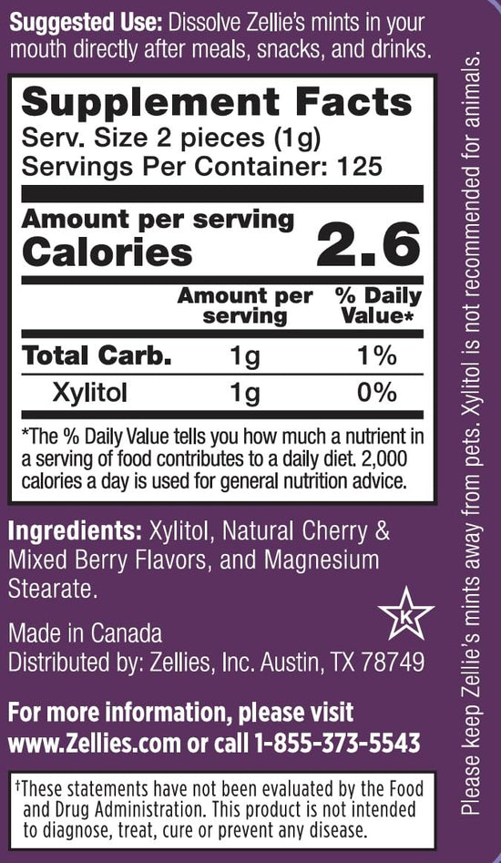 Zellie's xylitol breath mints — sugar-free, gluten-free and vegan options available