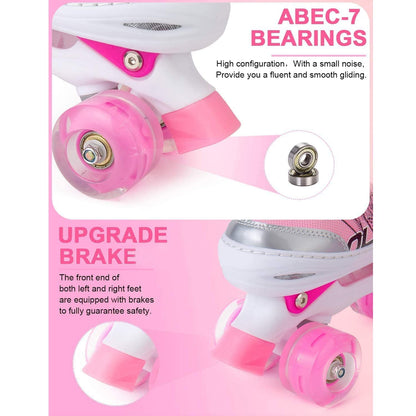 Sowume roller skates with illuminating wheels for girls and women