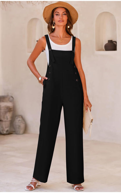 PRETTYGARDEN overalls with wide leg and sleeveless design for summer 2025