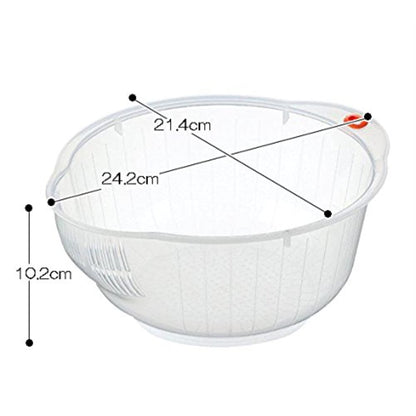 Dishware bowl — Inomata rice washing bowl with strainer, 2 quart
