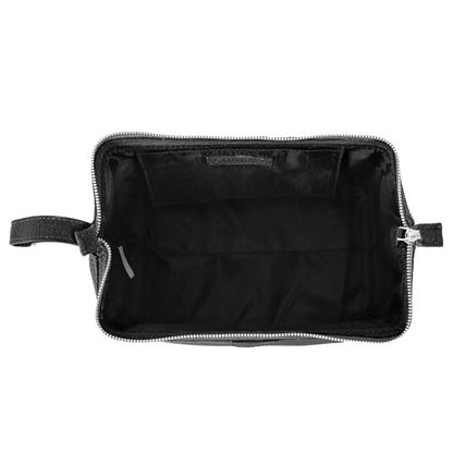 KomalC cosmetic case — premium buffalo leather with water resistant lining