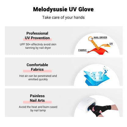 MelodySusie protective gloves — UPF50+ UV protection for manicures